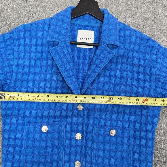Sandro Cropped Tweed Jacket Brand New Condition - Picture 7 of 12